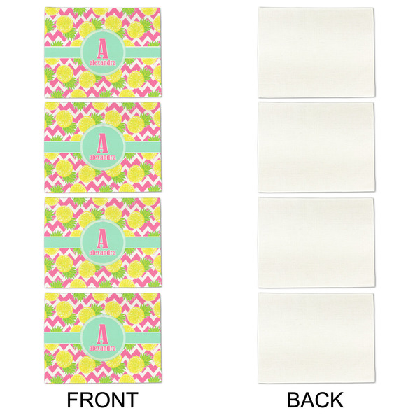 Pineapples Linen Placemat - APPROVAL Set of 4 (single sided)