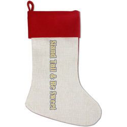 Pineapples Red Linen Stocking (Personalized)