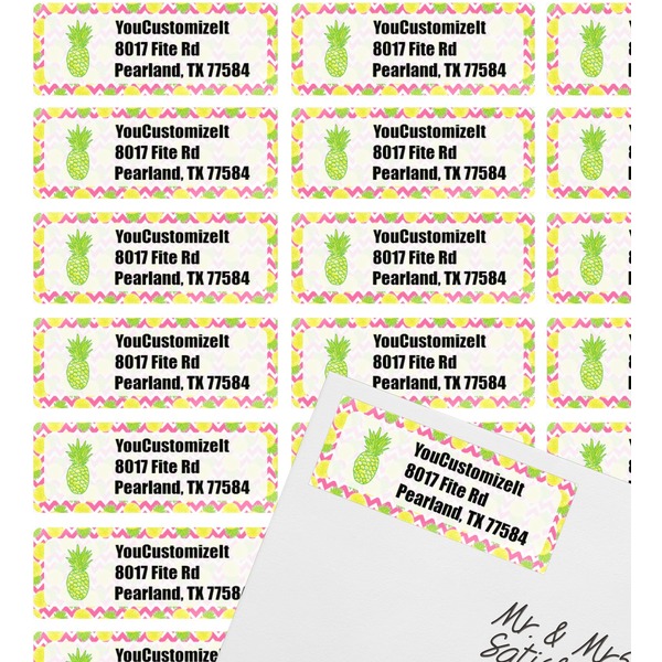 Pineapples Mailing Label on Envelope - Multiple Labels
