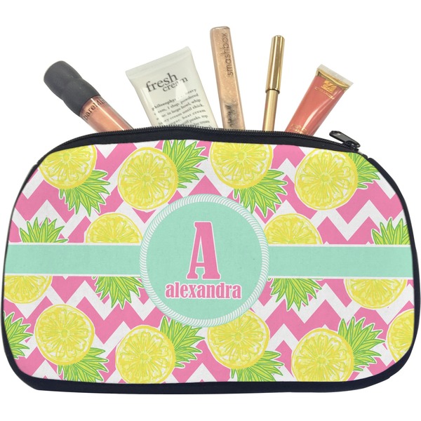 Custom Pineapples Makeup / Cosmetic Bag - Medium (Personalized)