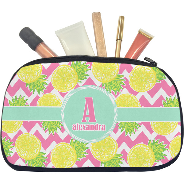 Custom Pineapples Makeup / Cosmetic Bag - Medium (Personalized)
