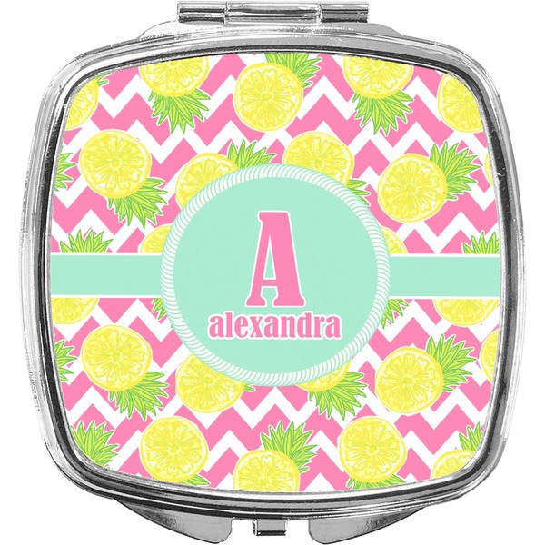 Custom Pineapples Compact Makeup Mirror (Personalized)