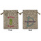 Pineapples Medium Burlap Gift Bag - Front & Back (Personalized)