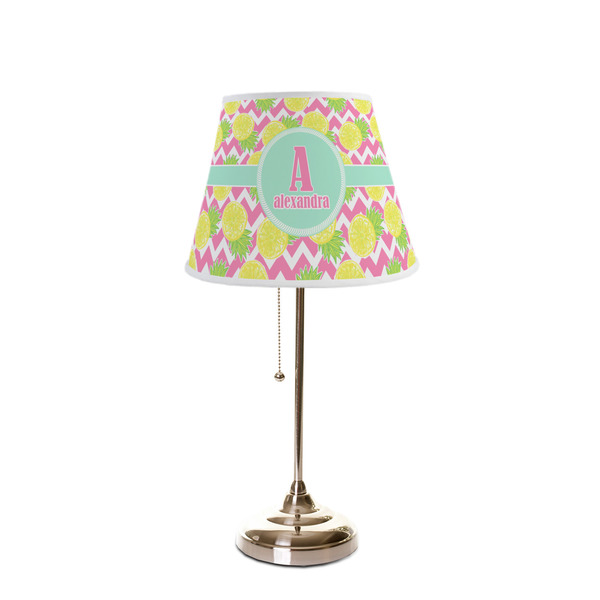 Pineapples Poly Film Empire Lampshade - On Stand