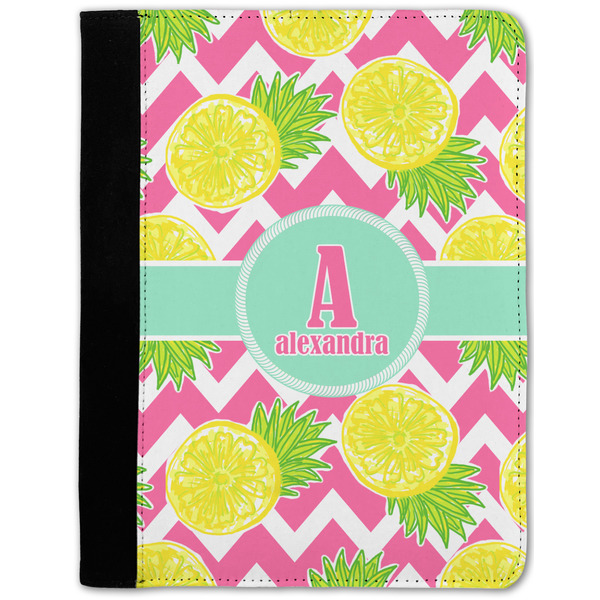 Custom Pineapples Notebook Padfolio - Medium w/ Name and Initial
