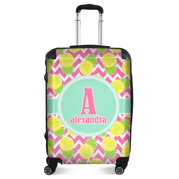 Custom Pineapples Suitcase - 24" Medium - Checked (Personalized)