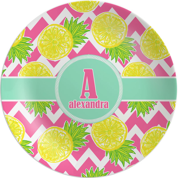 Custom Pineapples Melamine Salad Plate - 8" (Personalized)