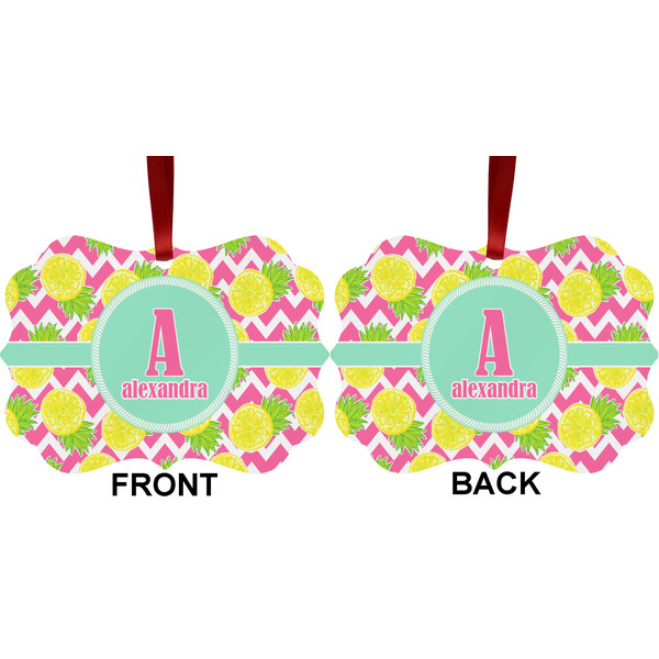 Pineapples Metal Benilux Ornament - Front and Back (APPROVAL)