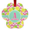 Pineapples Metal Paw Ornament - Double Sided w/ Name and Initial