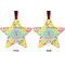 Pineapples Metal Star Ornament - Front and Back
