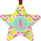 Pineapples Metal Star Ornament - Front
