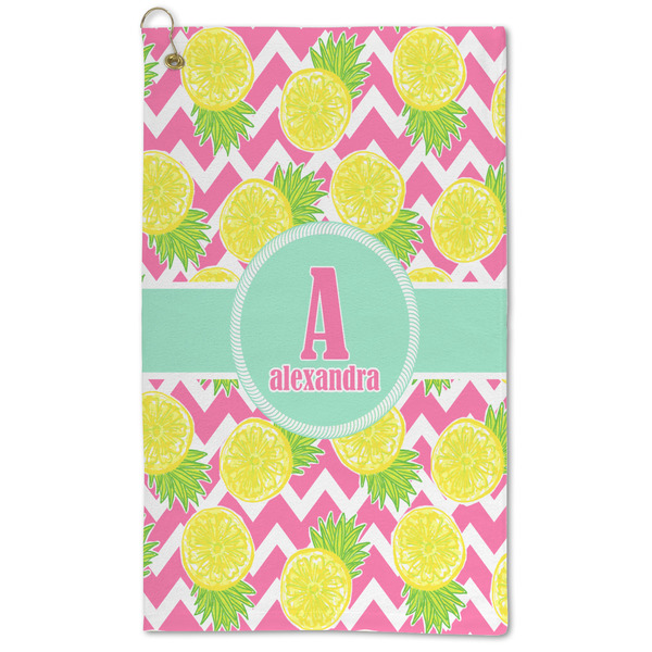 Custom Pineapples Microfiber Golf Towel (Personalized)