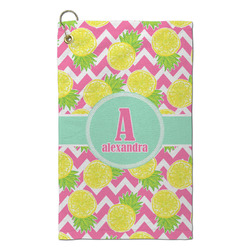 Pineapples Microfiber Golf Towel - Small (Personalized)