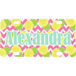 Pineapples Mini / Bicycle License Plate (4 Holes) (Personalized)