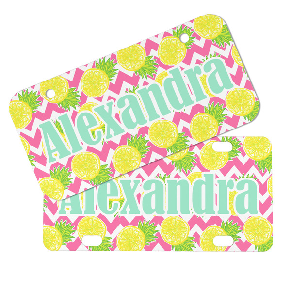 Pineapples Mini License Plates - MAIN (4 and 2 Holes)