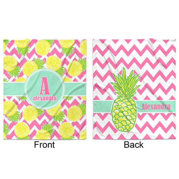 Pineapples Minky Blanket - 50"x60" - Double Sided - Front & Back