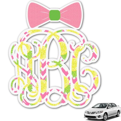 Pineapples Monogram Car Decal (Personalized)