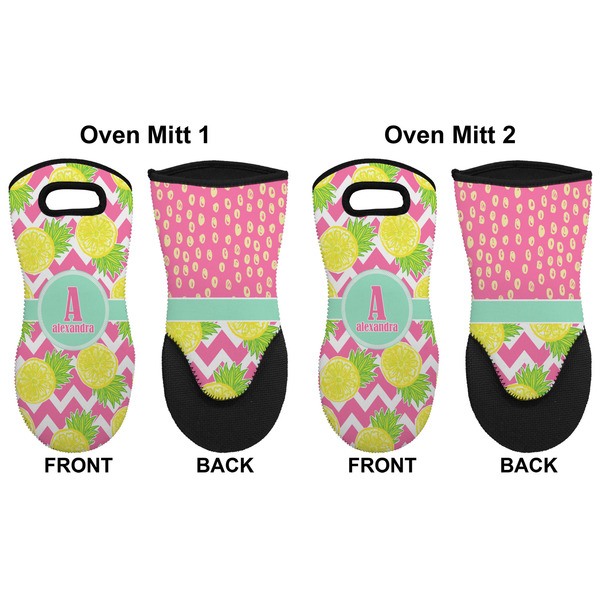 Pineapples Neoprene Oven Mitt - Set of 2 - Approval