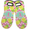 Pineapples Neoprene Oven Mitts - Set of 2 w/ Name and Initial