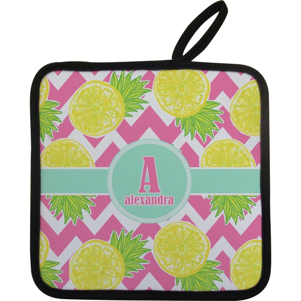 Custom Pineapples Pot Holder w/ Name and Initial