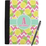 Pineapples Notebook Padfolio - Large w/ Name and Initial