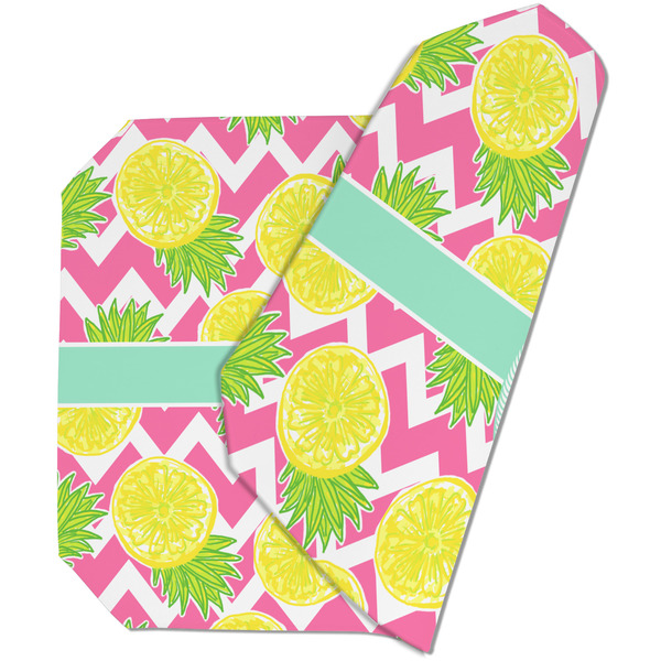 Custom Pineapples Dining Table Mat - Octagon (Double-Sided) w/ Name and Initial
