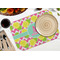 Pineapples Octagon Placemat - Single front (LIFESTYLE) Flatlay