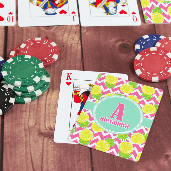 Pineapples On Table with Poker Chips