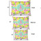 Pineapples Outdoor Dog Beds - SIZE CHART