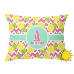 Pineapples Outdoor Throw Pillow (Rectangular) (Personalized)