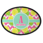 Pineapples Iron On Oval Patch w/ Name and Initial