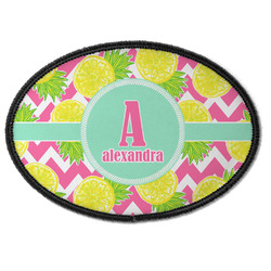 Pineapples Iron On Oval Patch w/ Name and Initial