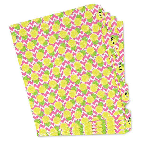 Custom Pineapples Binder Tab Divider - Set of 5 (Personalized)