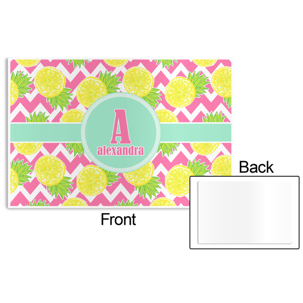 Pineapples Disposable Paper Placemat - Front & Back