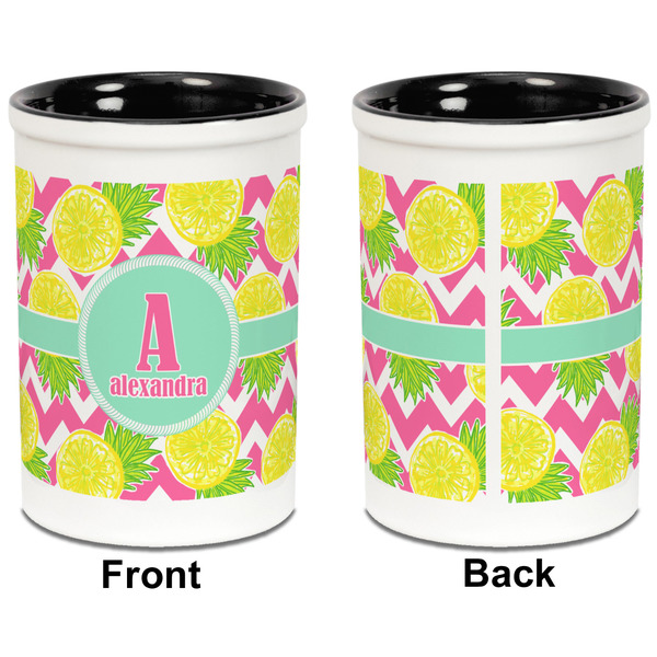 Pineapples Pencil Holder - Black - approval