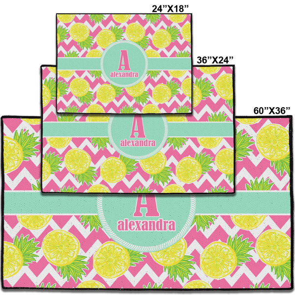 Pineapples Personalized Door Mat - Group Parent IMF
