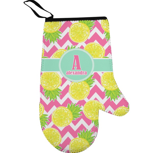 Custom Pineapples Right Oven Mitt (Personalized)