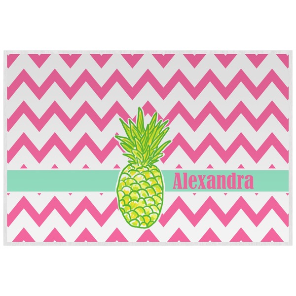 Pineapples Personalized Placemat (Back)