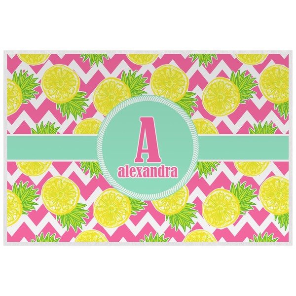 Custom Pineapples Laminated Placemat w/ Name and Initial