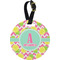 Pineapples Personalized Round Luggage Tag