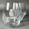 Pineapples Stemless Wine Glasses (Set of 4) (Personalized)