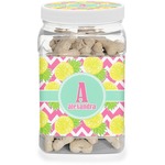 Pineapples Dog Treat Jar (Personalized)