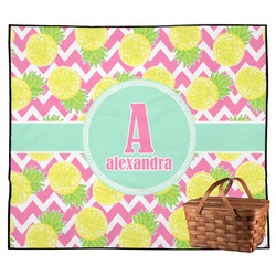 Pineapples Outdoor Picnic Blanket (Personalized)