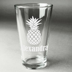 Pineapples Pint Glass - Engraved (Single) (Personalized)