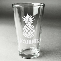Pineapples Pint Glass - Engraved (Personalized)