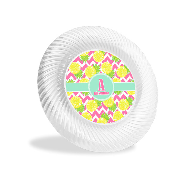 Custom Pineapples Plastic Party Appetizer & Dessert Plates - 6" (Personalized)