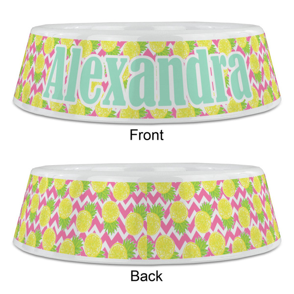 Pineapples Plastic Pet Bowls - Large - APPROVAL