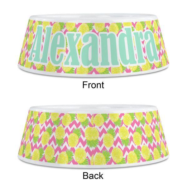 Pineapples Plastic Pet Bowls - Medium - APPROVAL