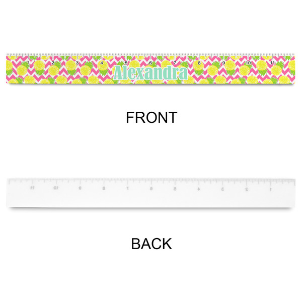 Pineapples Plastic Ruler - 12" - APPROVAL