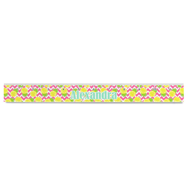 Pineapples Plastic Ruler - 12" - FRONT